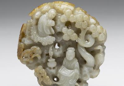 图片[2]-Jade ornament with “lady burns incense in autumn mountains” motif, Jin to Yuan dynasties, 1115-1368 C.E.-China Archive